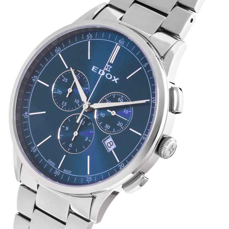 Edox Les Vaubert Chrono Men's Watch 42mm