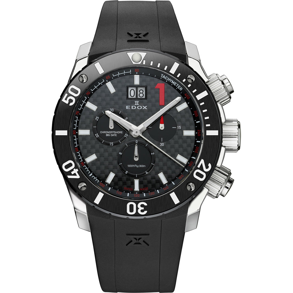 Edox 10020-3-NIN Chronograph Swiss Men's Watch 45mm
