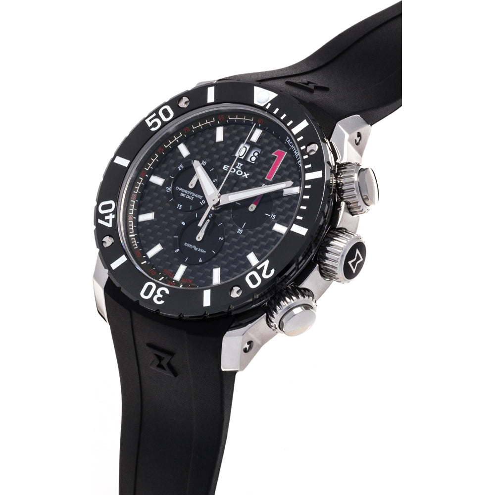 Edox 10020-3-NIN Swiss Made Chronograph Men's Watch 45mm