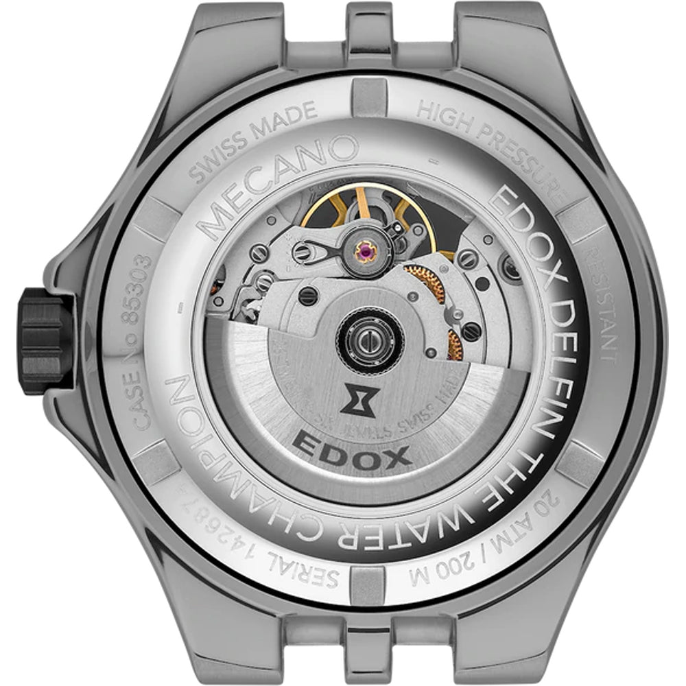 Edox Delfin Automatic 85303-357GNCAV-VONB Skeleton Swiss Made Men's Watch 43mm