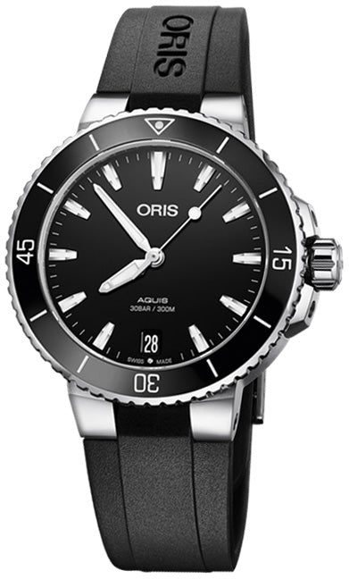 Oris Aquis Date Black Dial Women's Watch 36.5 mm