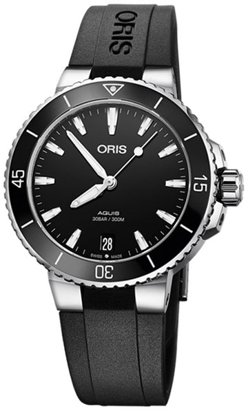 Oris Aquis Date Black Dial Women's Watch 36.5 mm