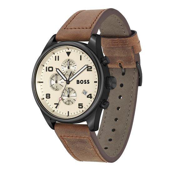 Hugo Boss View Chronograaf Herenhorloge 44mm HB1513990 - horlogeoutlet.nl