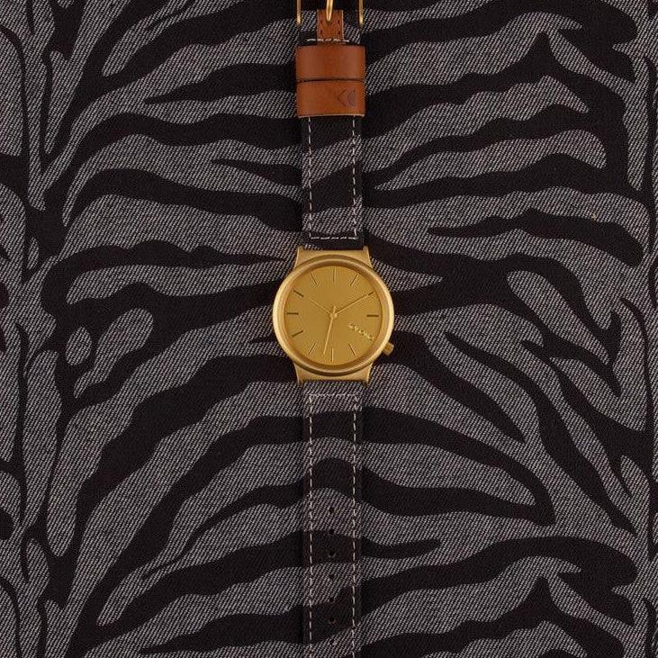 Komono Wizard Denim Zebra Dameshorloge 37mm - horlogeoutlet.nl