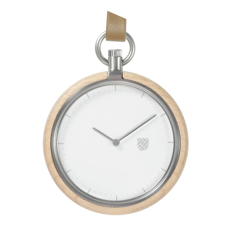 Auteur Watches Memento Sand - Esdoorn en Staal Zakhorloge 44mm - horlogeoutlet.nl