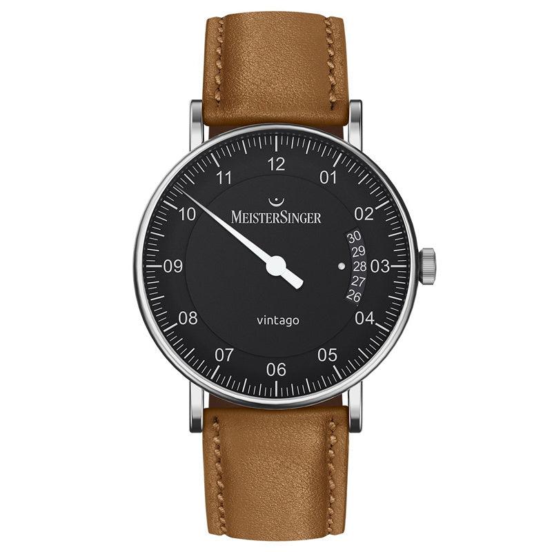 Meistersinger Vintago Horloge Automaat Zwart VT902 - 38mm - horlogeoutlet.nl