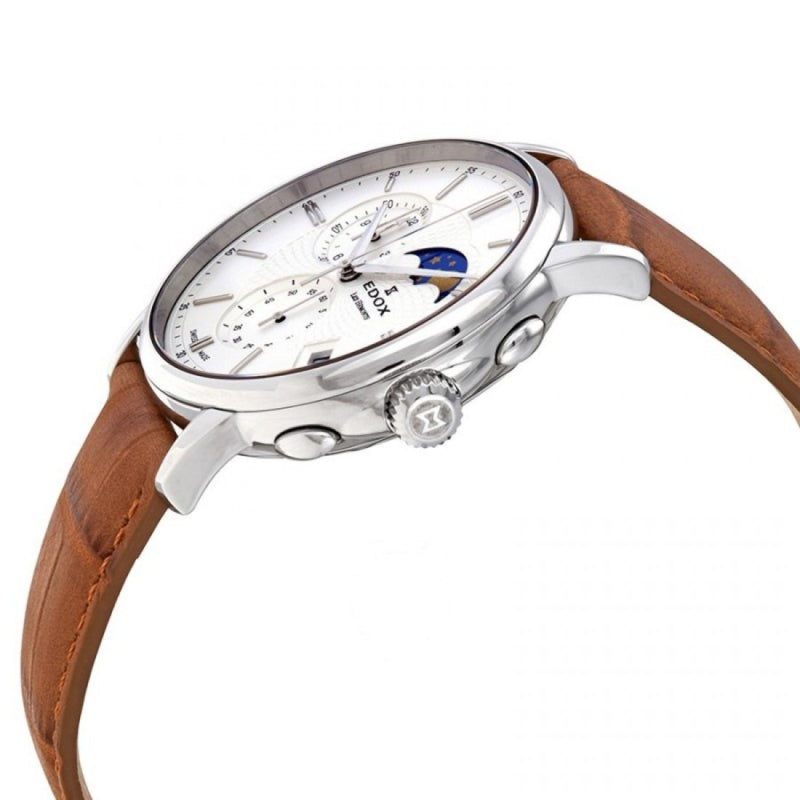 Edox Les Vauberts Les Bémonts Chrono Moon Phase Herenhorloge 42mm