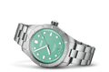 Oris Divers Sixty-Five Horloge 38mm met mintgroene wijzerplaat en roestvrijstalen band. Unisex Swiss Made horloge, perfect voor dames en heren.