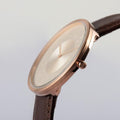 Auteur Watches Moonlight Dusk - Extra Plat Designhorloge Bruin Leer 39mm - horlogeoutlet.nl