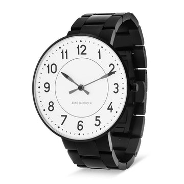 Arne Jacobsen Station Horloge Large 53412-2030 - 40mm - horlogeoutlet.nl