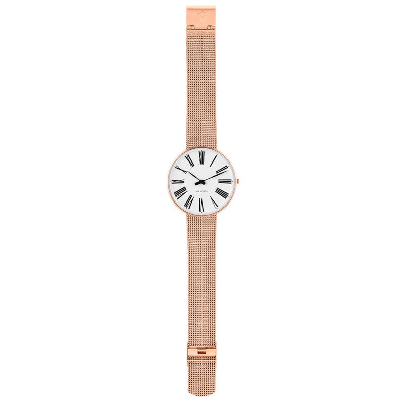 Arne Jacobsen Roman Horloge Large Rose Goud 53312-2011 - 40mm - horlogeoutlet.nl