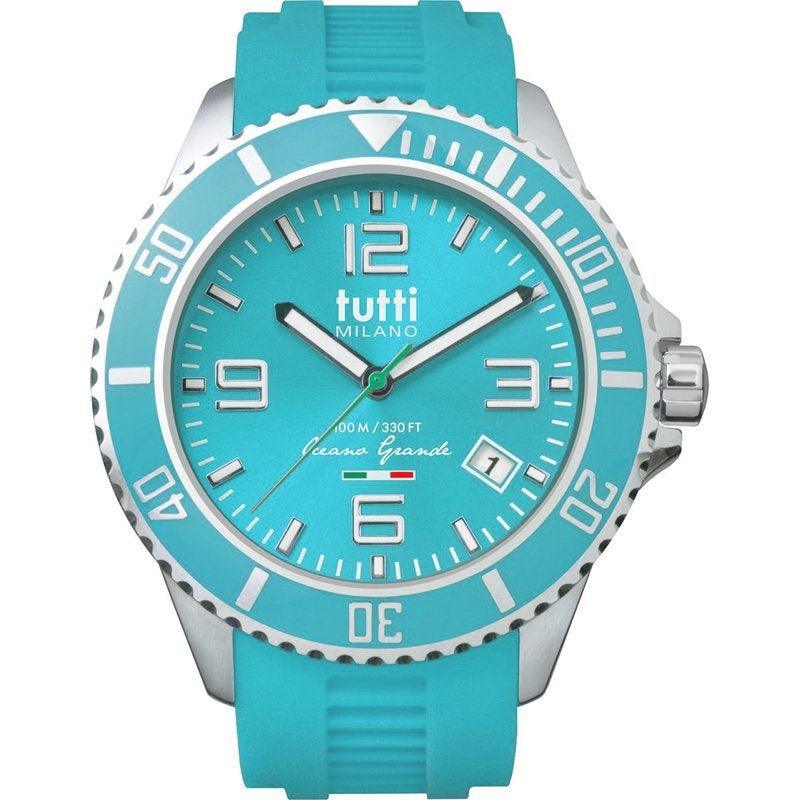 Tutti Milano Oceano Grande Horloge Light Blue XL 48mm - horlogeoutlet.nl