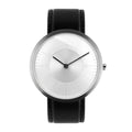 Auteur Watches Moonlight Dawn - Extra Plat Designhorloge Zwart Leer 39mm - horlogeoutlet.nl