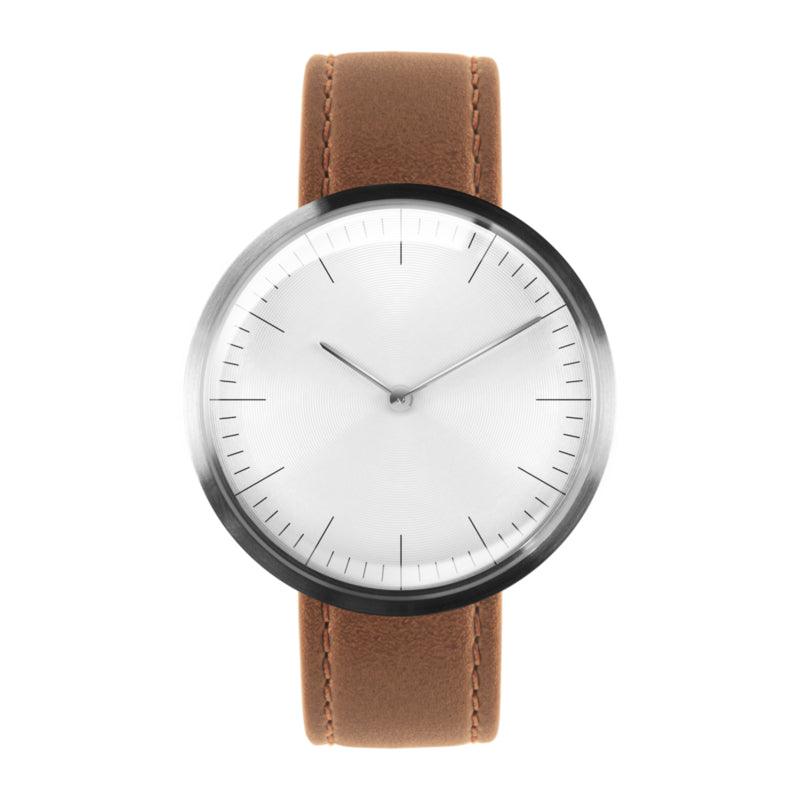 Auteur Watches Circles Mirage - Swiss Made Designhorloge Camel Leer 38mm - horlogeoutlet.nl