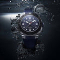 Alpina Seastrong Diver horloge 39mm voor heren met blauwe wijzerplaat en duikring, Swiss made kwaliteit, stijlvol en robuust design.