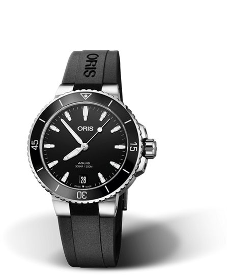 Oris Aquis Date Black Dial Women's Watch 36.5 mm