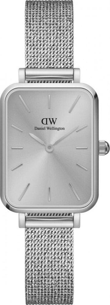 Daniel Wellington Quadro Studio DW00100486 dames horloge met zilveren mesh band en rechthoekige 31mm wijzerplaat. Koop Daniel Wellington horloge online.