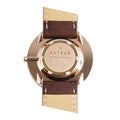 Auteur Watches Moonlight Dusk - Extra Plat Designhorloge Bruin Leer 39mm - horlogeoutlet.nl