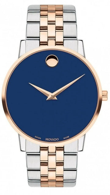 Movado Museum Classic Herenhorloge met Blauwe Wijzerplaat 40mm