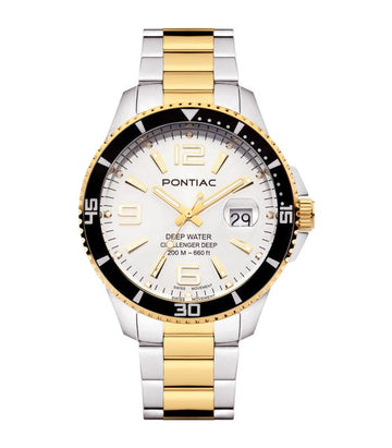 Pontiac Deep Water Swiss Made Bicolor Duikhorloge 20ATM 43mm - horlogeoutlet.nl