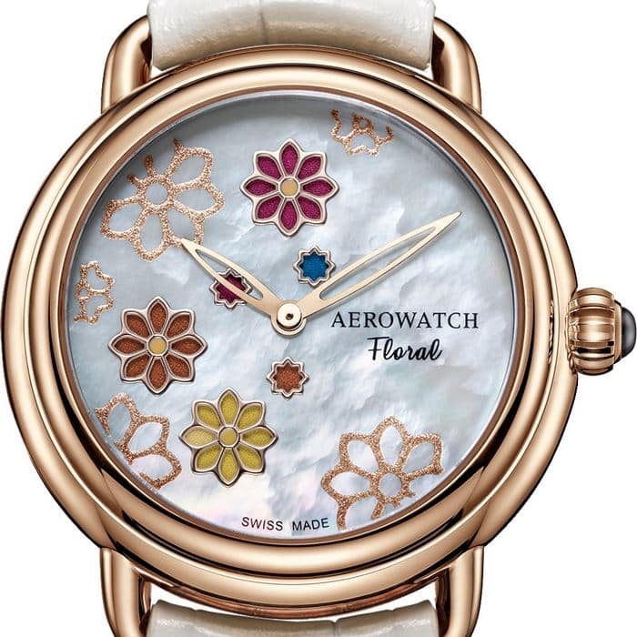 Aerowatch Floral Swiss Made Damenuhr 38mm