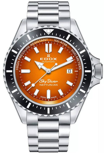 Edox Neptunian 80120-3NM-ODN Skydiver Men's Diving Watch 44mm