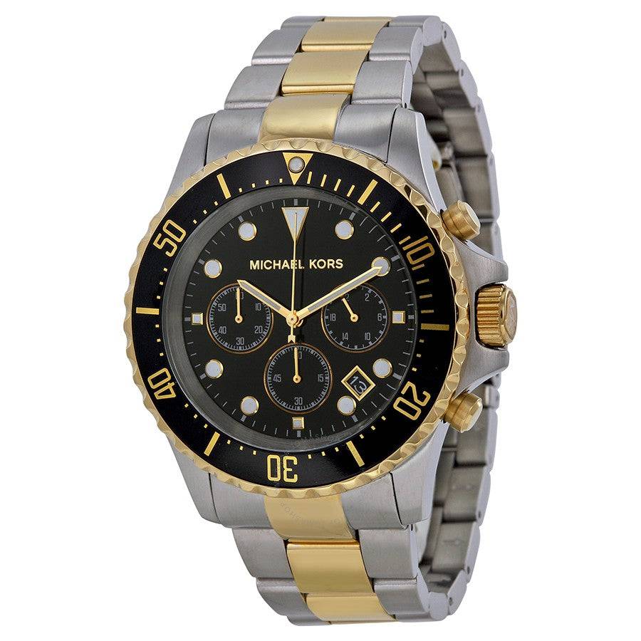 Michael Kors Herenhorloge Zilverkleurig RVS BICOLOR Zwart 41-45mm