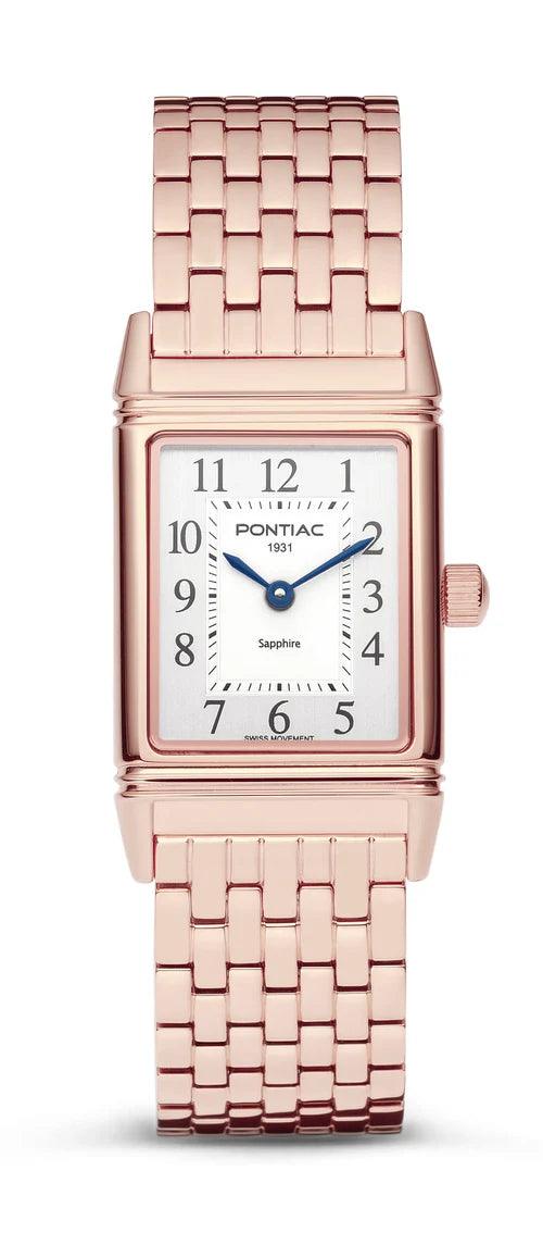 Pontiac Valerie Swiss Made Dameshorloge 21x36 mm - horlogeoutlet.nl