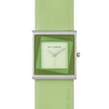 Rolf Cremer dameshorloge Yess 507204 met vierkante 34mm kast en groene leren band. Elegant ontwerp voor moderne dames.