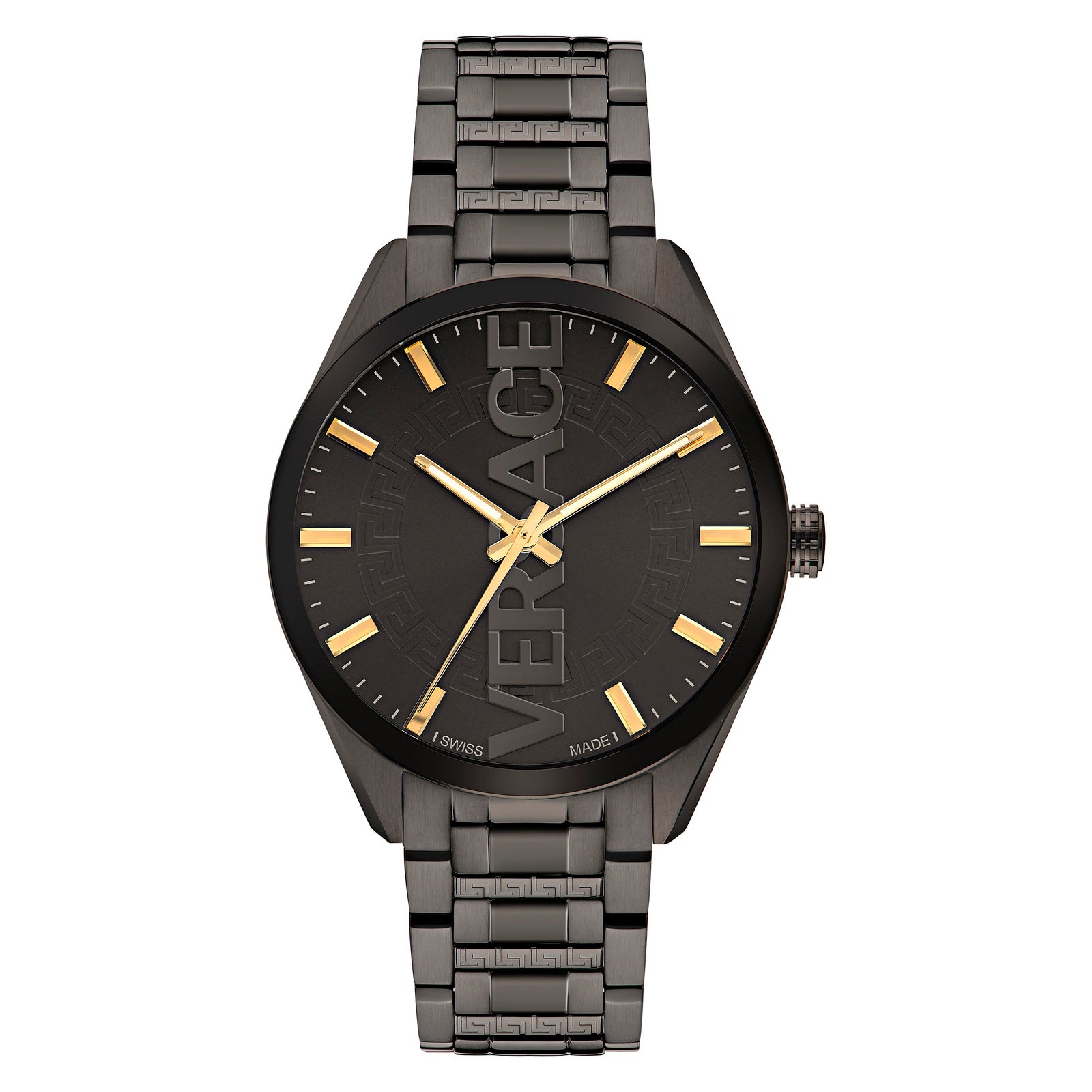 Versace Stijlvol Zwart RVS Herenhorloge 41-45mm