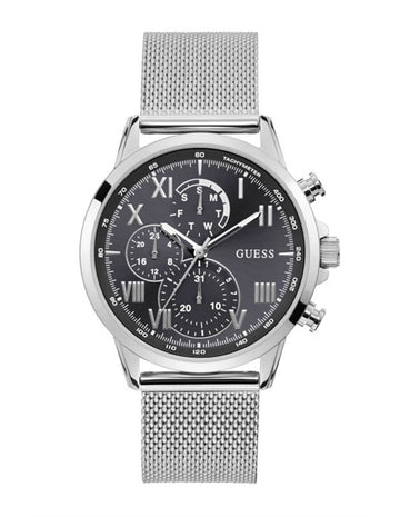 Guess Herenhorloge Grijs RVS - Stijlvol & Robuust 41-45mm