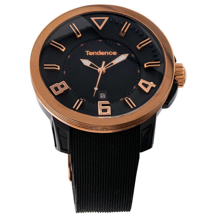 Tendence Gulliver Sport Rose Black 10ATM XXL - horlogeoutlet.nl