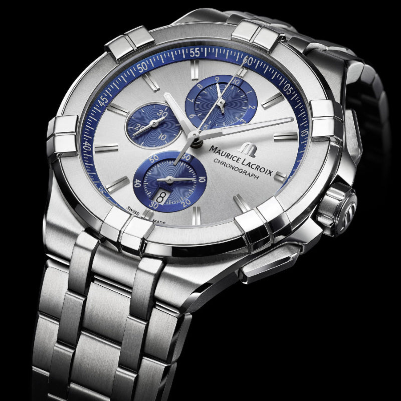 Maurice Lacroix Aikon AI1018-SS002-131-1 Chronograph Men's Watch 43mm