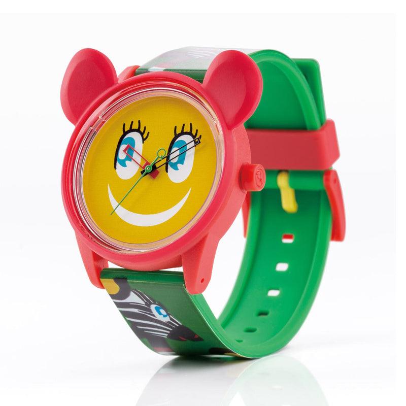 LEITMOTIV X Q&Q Smile Solar Design - Duurzaam Horloge Smiley Red - 42mm - horlogeoutlet.nl