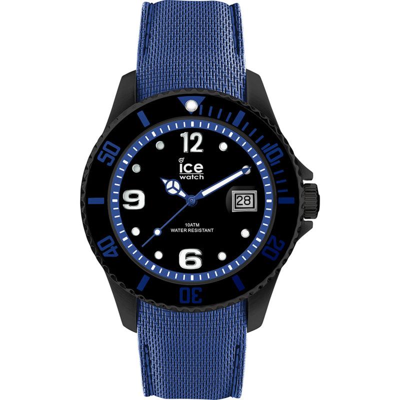 Ice Watch ICE Steel Black Blue Herenhorloge 44mm - horlogeoutlet.nl