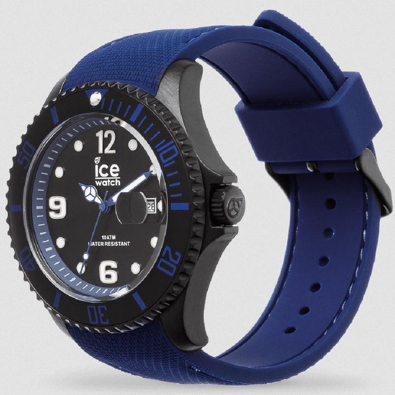 Ice Watch ICE Steel Black Blue Herenhorloge 44mm - horlogeoutlet.nl