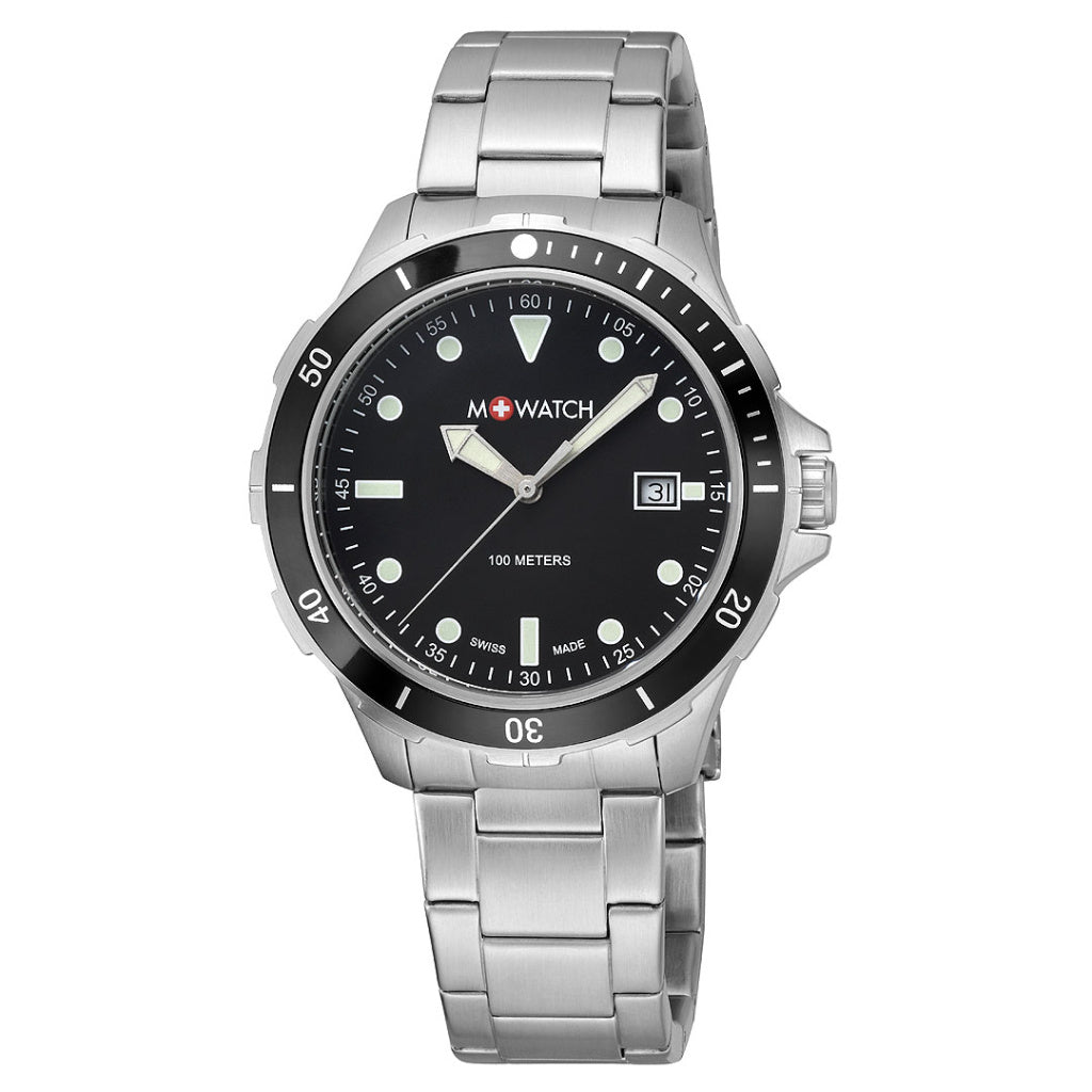 M+Watch by Mondaine Aqua Steel Black Men's watch 42mm