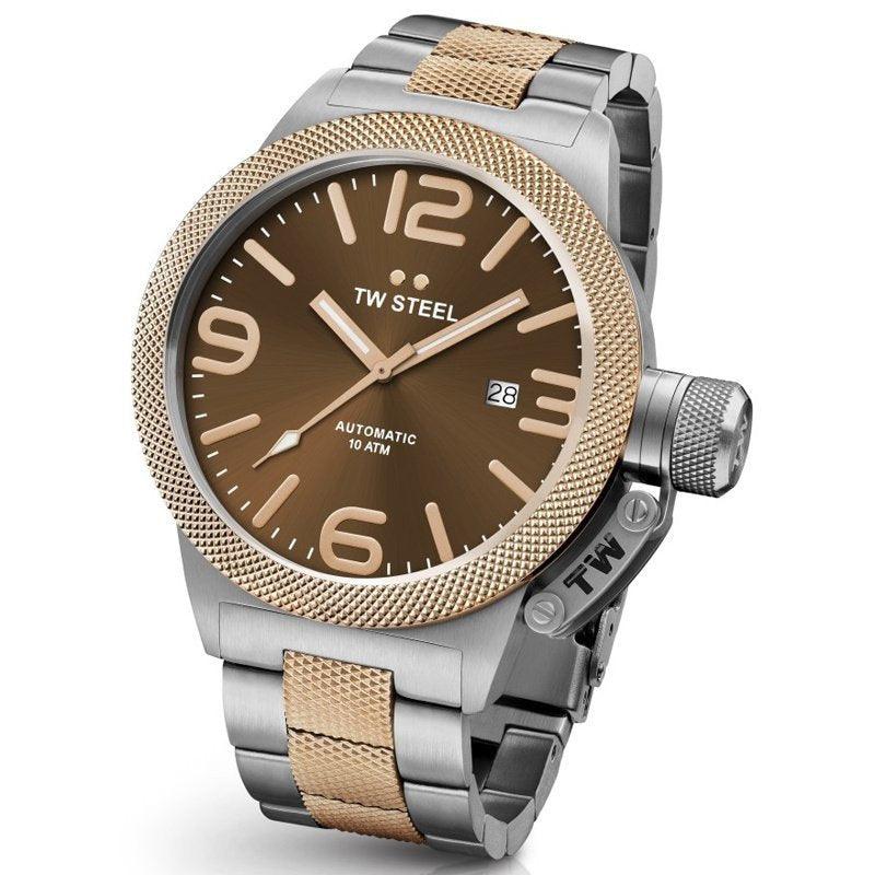 TW Steel CB155 Canteen Bracelet Automaat Horloge 45mm - horlogeoutlet.nl