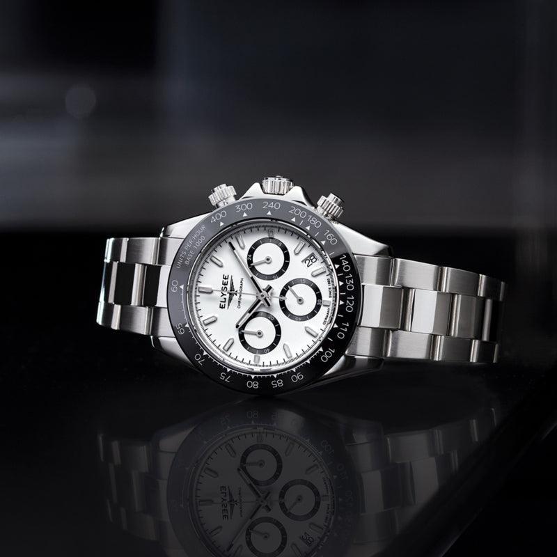 Elysee Sport Chrono Ceramic 80602 Chronograaf Horloge 40mm - horlogeoutlet.nl