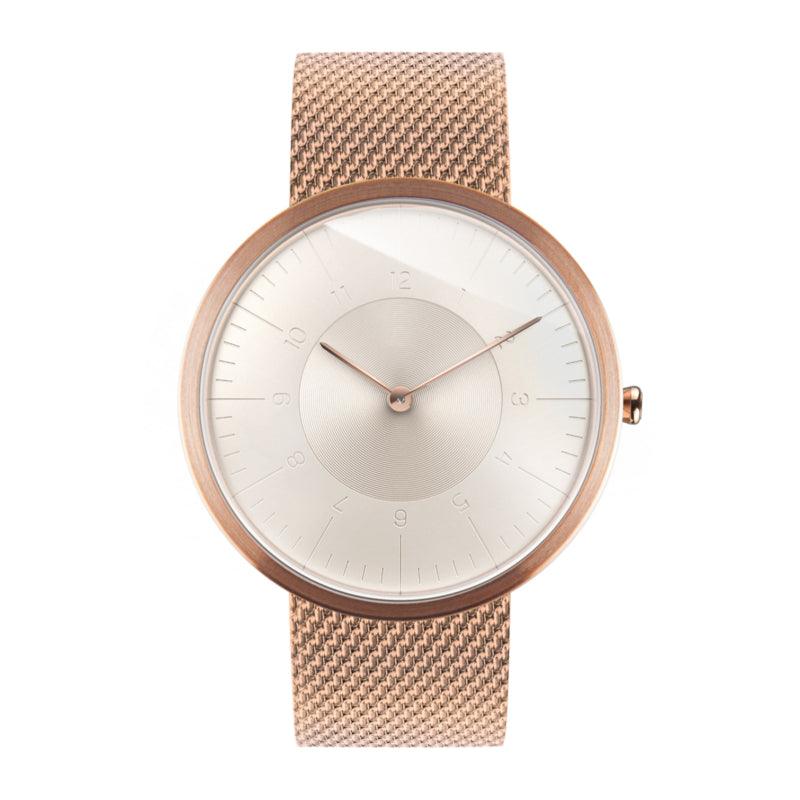 Auteur Watches Moonlight Dusk - Extra Plat Designhorloge Milanese Rose Staal 39mm - horlogeoutlet.nl