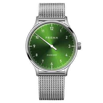 Prisma Design 'Einzeiger' Eenwijzerhorloge Groen 40mm - horlogeoutlet.nl