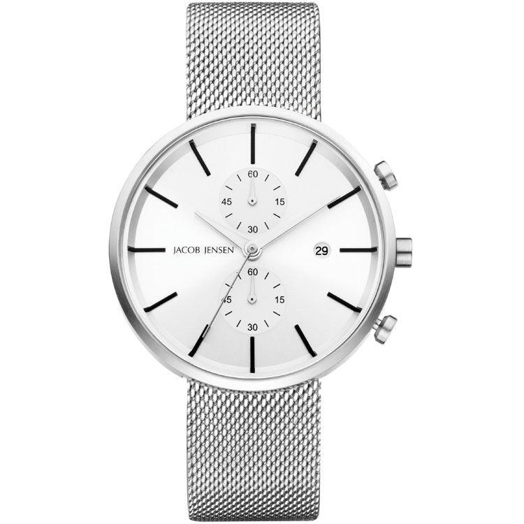 Jacob Jensen Linear 625 Chronograaf Horloge 42 mm - horlogeoutlet.nl