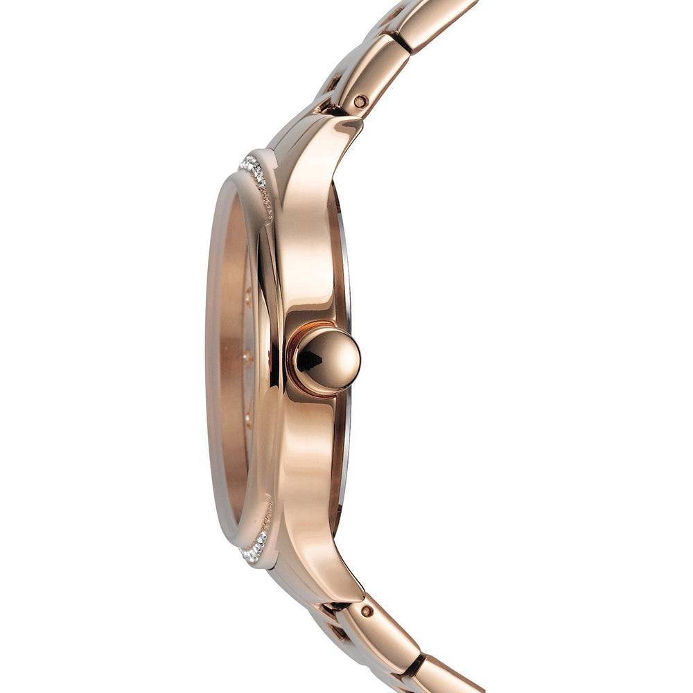 Esprit Rachel Dameshorloge - Stijlvolle horloge met roségouden band en zilverkleurige wijzerplaat, ideaal voor elegante dameslooks.