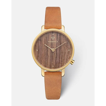 Kerbholz Emma Walnut Mustard Ladies' Watch 30 mm