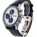 Raymond Weil Freelancer 7731-SC3-65521 herenhorloge 42mm met blauwe tachymeter bezel en lederen band. Zwitsers automatisch horloge voor heren.