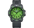 Luminox X2.2067.1 Sea Lion herenhorloge 44mm met groene wijzerplaat, robuuste zwarte kast en zwarte rubberen band, Swiss made ontwerp.